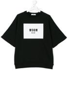 Msgm Kids Logo Print Sweat Top - Black