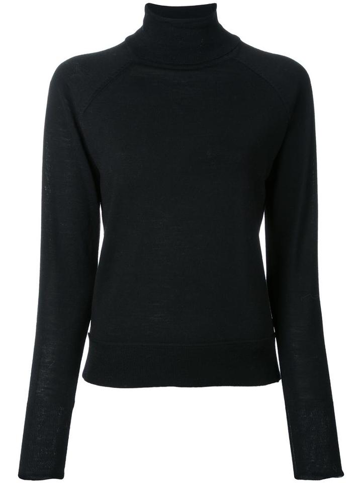 En Route Knitted Turtleneck Jumper, Women's, Black, Wool