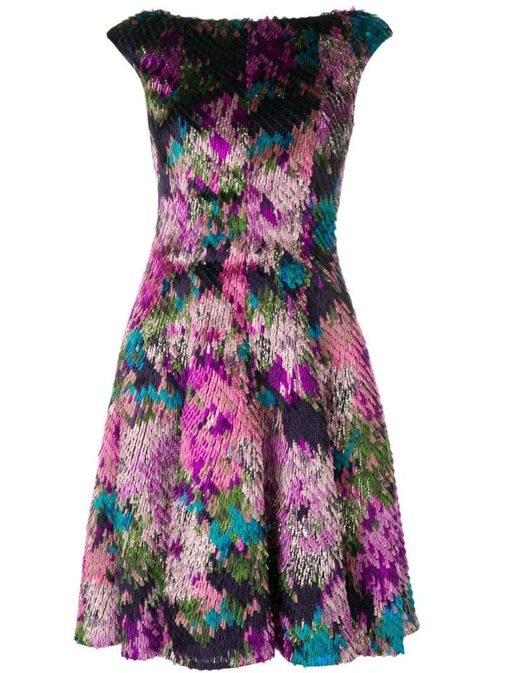 Talbot Runhof Fil Coupé Jacquard Dress - Pink
