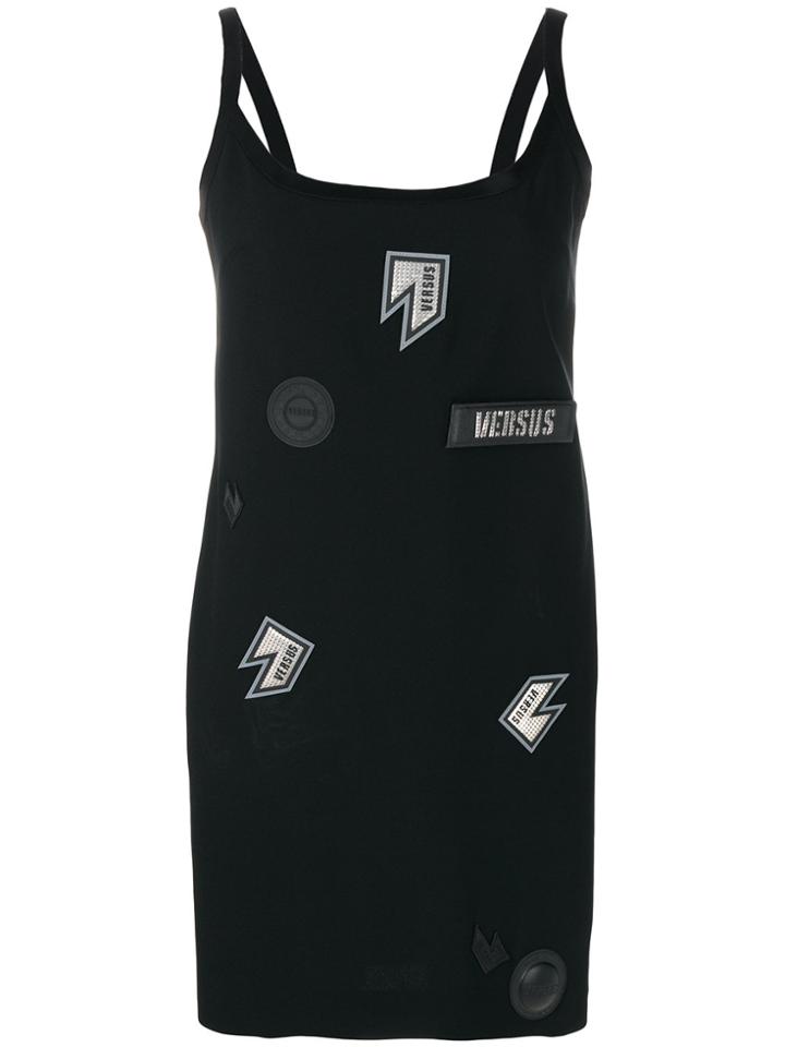 Versus Logo Patch Mini Dress - Black
