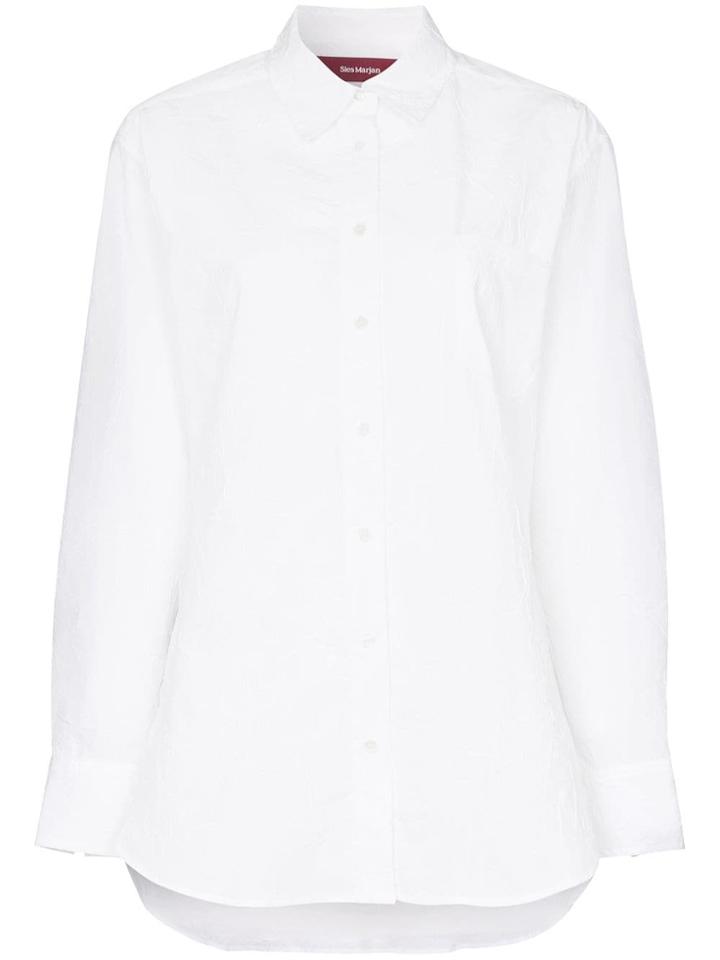 Sies Marjan Sander Crinkled Poplin Shirt - White