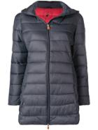 Save The Duck Hooded Parka Coat - Blue