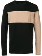Helmut Lang Longsleeved Colour Block T-shirt - Black