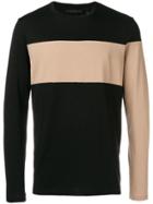 Helmut Lang Longsleeved Colour Block T-shirt - Black