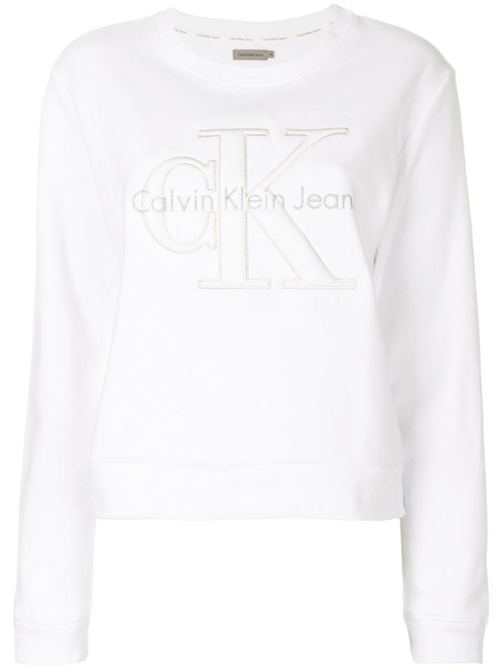 Calvin Klein Jeans Embroidered Sweatshirt - White