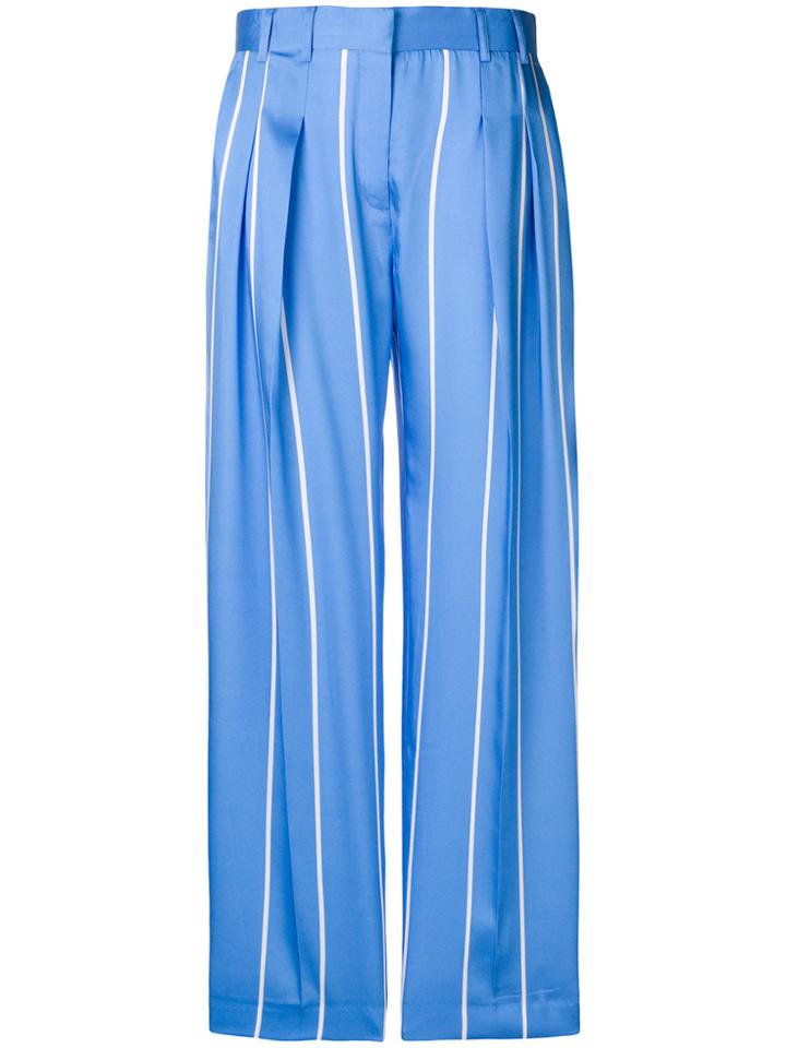Victoria Victoria Beckham Flared Striped Trousers - Blue