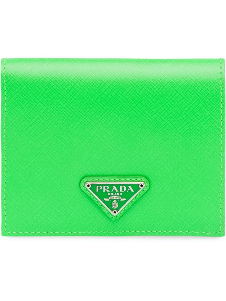 Prada Small Saffiano Leather Wallet - Green