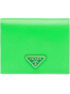 Prada Small Saffiano Leather Wallet - Green