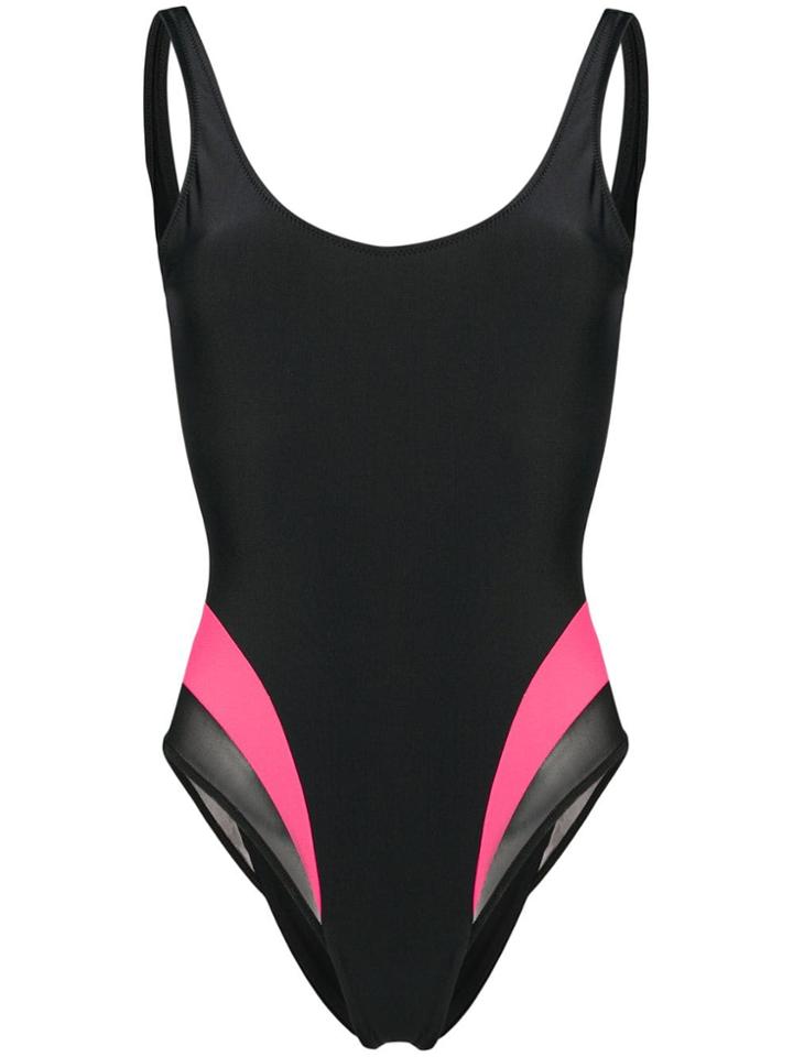 Heron Preston Contrast Panel Swimsuit - Black
