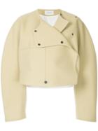 Lemaire Cropped Wrap Jacket - Brown