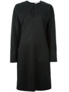 Givenchy Long Sleeve Shift Dress, Women's, Size: 40, Black, Wool