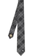 Burberry Modern Cut Check Silk Jacquard Tie - Black