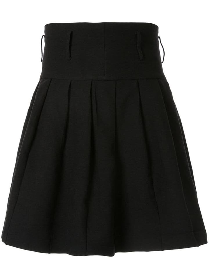 Comme Des Garçons Pre-owned Pleated Wrapped Skirt - Black