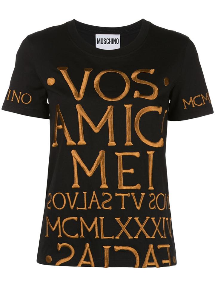 Moschino Roman Numerals T-shirt - Black