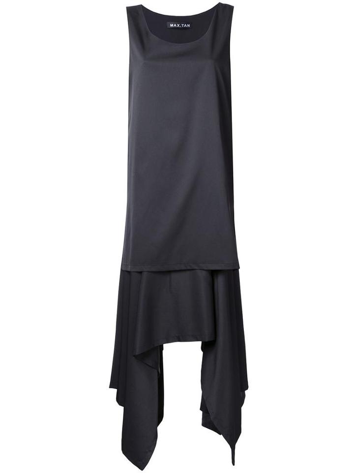 Max Tan 'austere Handkerchief' Dress, Women's, Size: 38, Black, Viscose