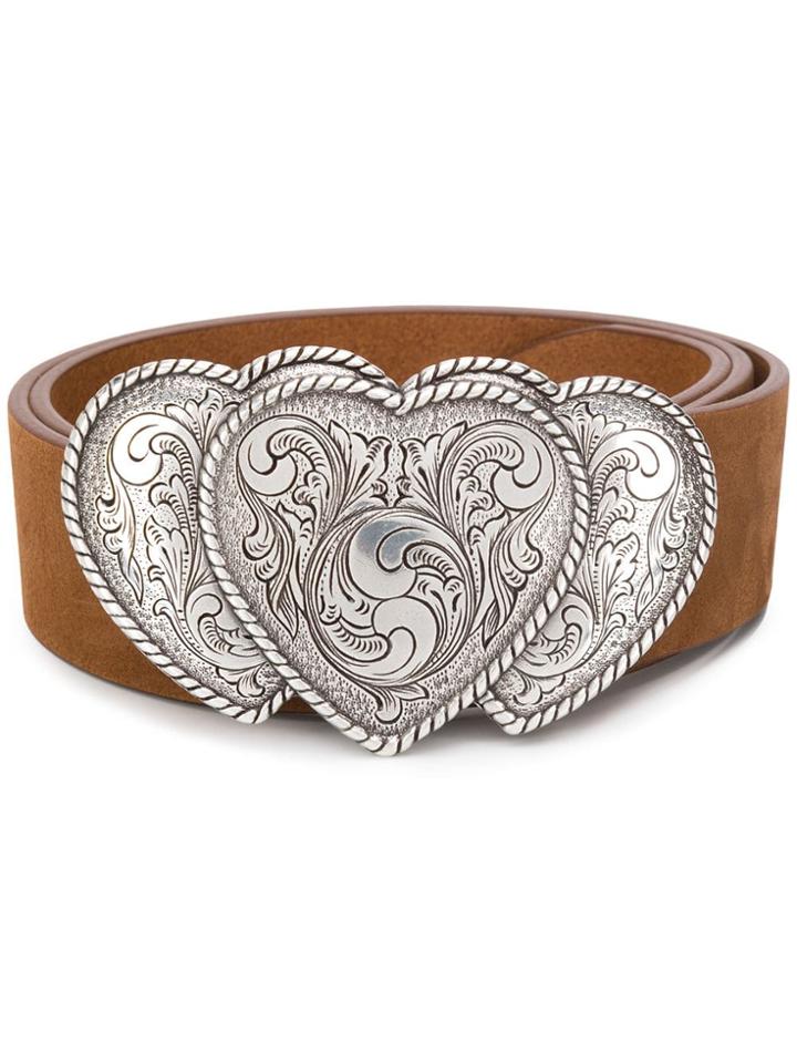 B-low The Belt Heart Buckle Belt - Brown