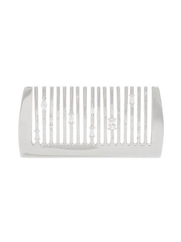 Yvmin Crystal-embellished Comb Hair Slide - Silver