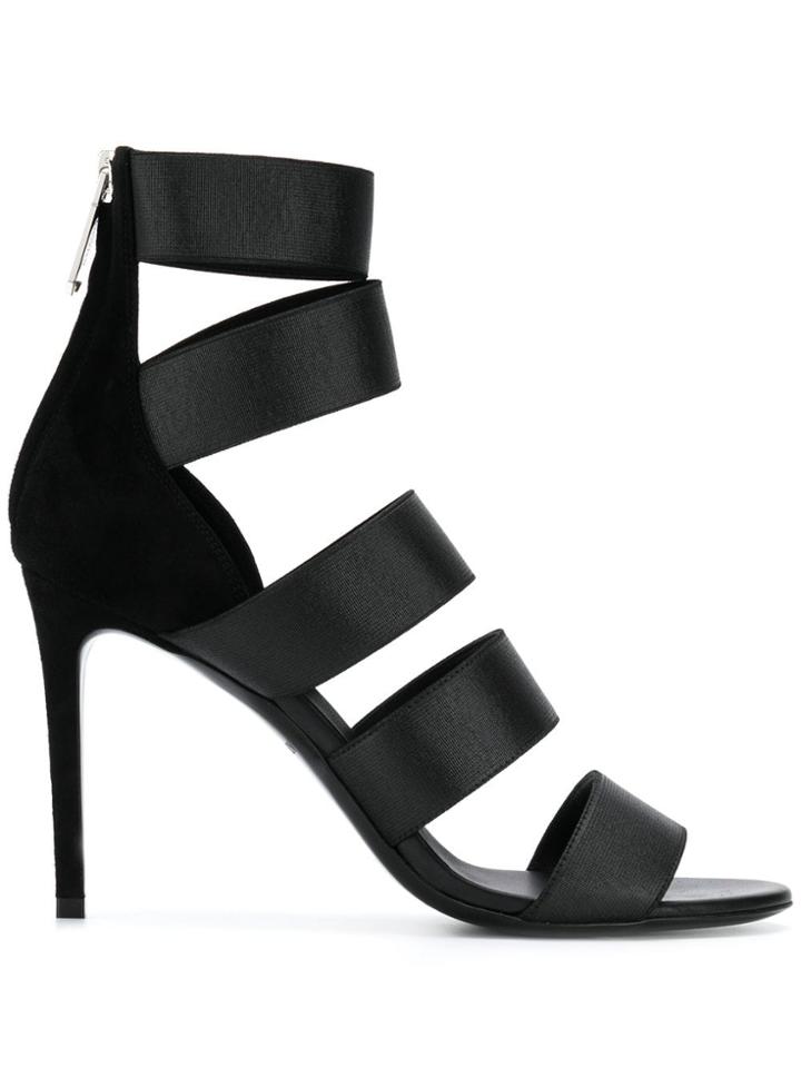 Balmain Strappy High Sandals - Black