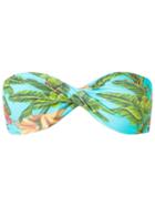 Blue Man Printed Bandeau Bikini Top, Women's, Size: P, Green, Lyocell