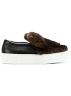 Joshua Sanders Rabbit Slip-on Sneakers - Brown