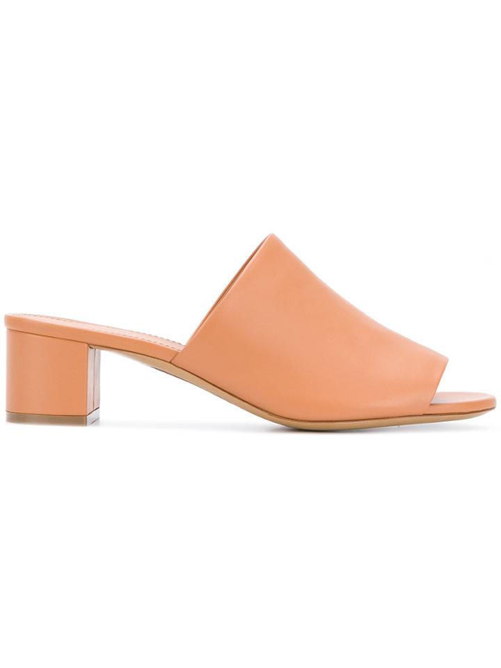 Mansur Gavriel Low Heel Mules - Nude & Neutrals
