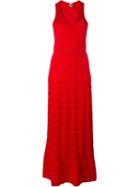 M Missoni Wavy Knit Maxi Dress, Women's, Size: 42, Red, Polyester/cotton/viscose