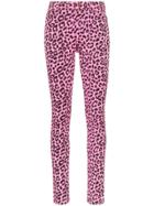 Gucci Leopard Print High Waisted Skinny Jeans - Pink
