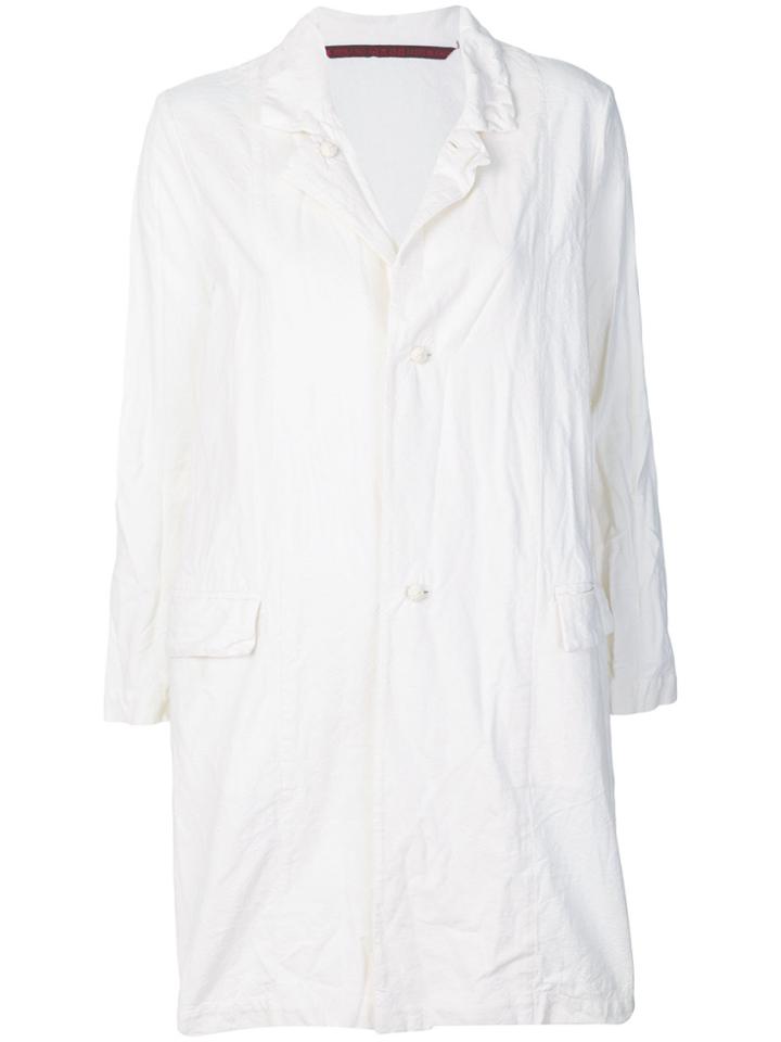 Daniela Gregis Button-down Fitted Coat - White