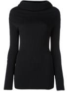 Valentino Cowl Neck Jumper, Women's, Size: Large, Black, Polyester/viscose