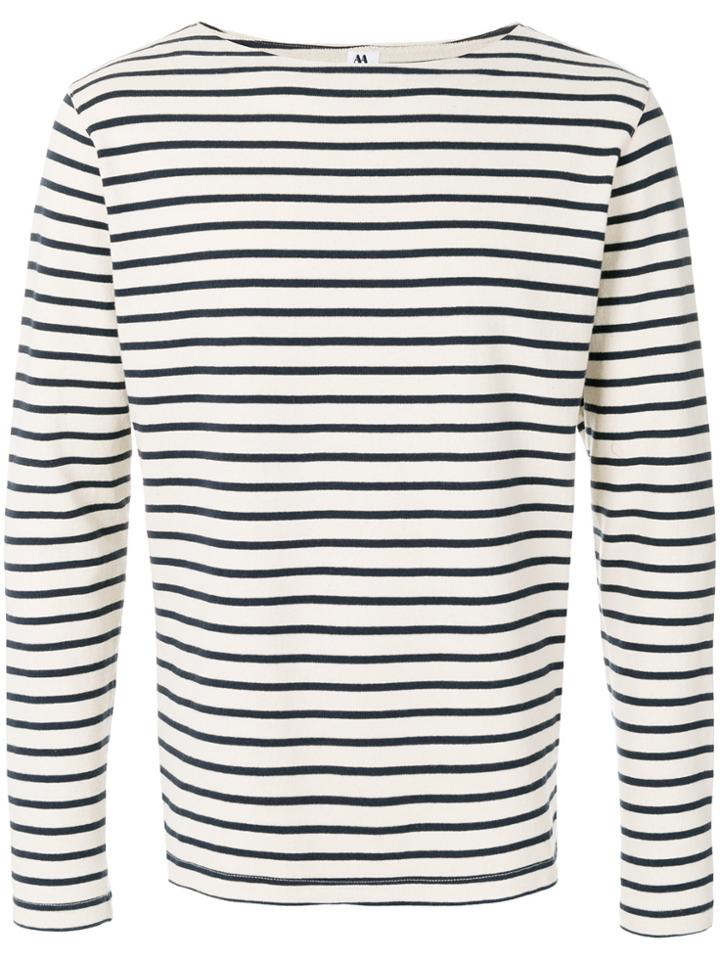 Doppiaa Striped Boat Neck Jersey - Blue