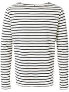 Doppiaa Striped Boat Neck Jersey - Blue