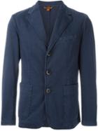 Barena Three Button Jacket, Men's, Size: 48, Blue, Cotton
