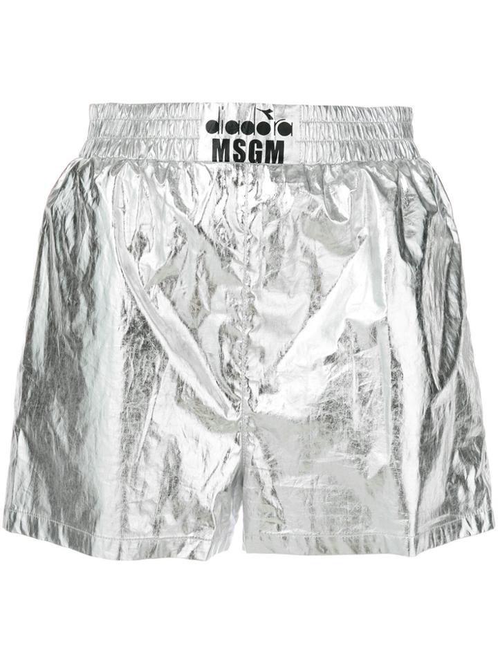 Msgm Metallic Boxing Shorts