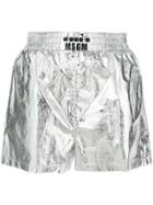 Msgm Metallic Boxing Shorts