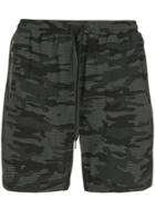 The Upside Camouflage Print Cargo Shorts - Black