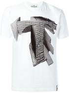 Stone Island Front Print T-shirt, Men's, Size: M, White, Cotton