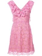 Miu Miu Lace Dress, Women's, Size: 42, Pink/purple, Silk/cotton/polyester