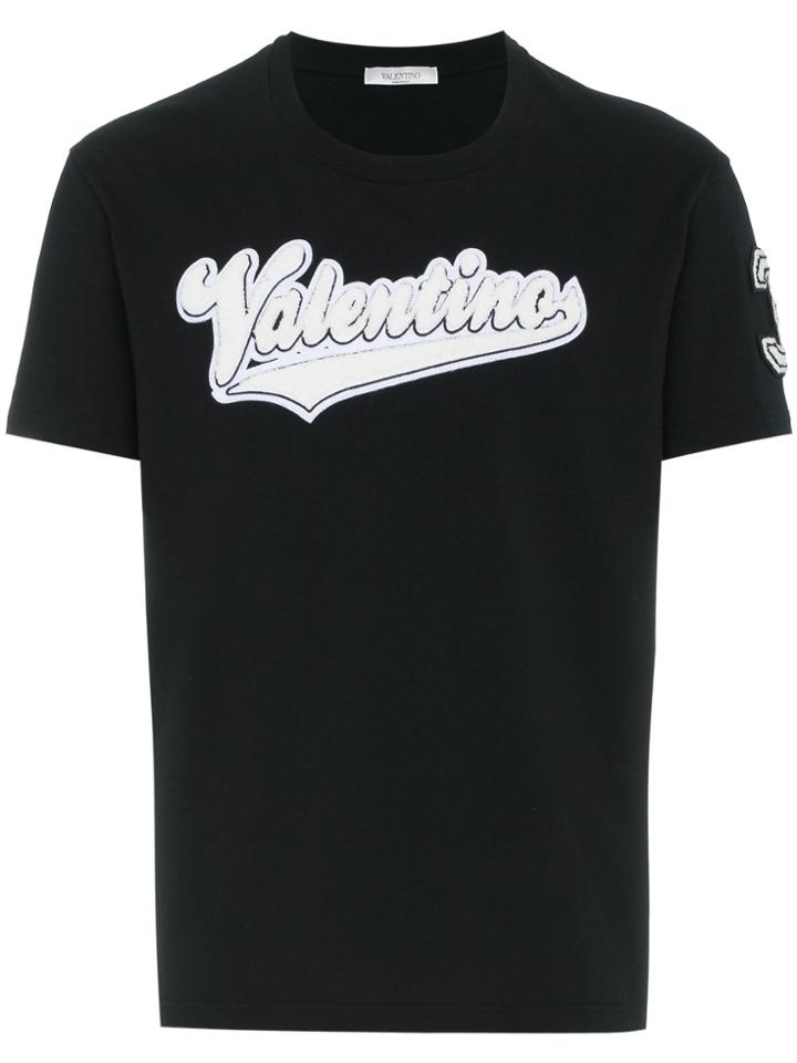 Valentino Baseball Logo T Shirt - Black