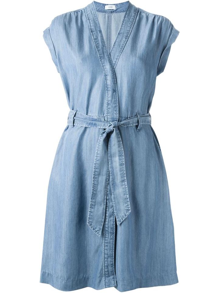 Closed Belted Denim Dress