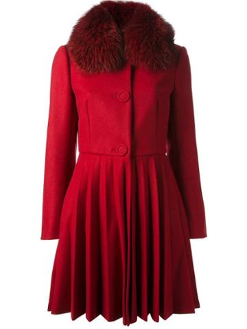 Red Valentino Fox Fur Collar Coat