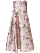Rochas A-line Floral Dress - Nude & Neutrals
