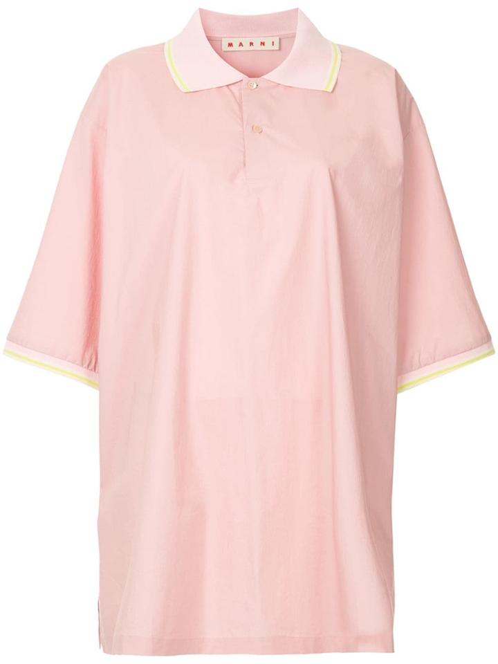 Marni Oversized Polo Shirt - Pink