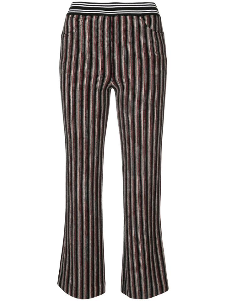 Missoni Striped Cropped Trousers - Black