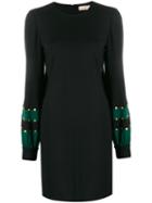 Tory Burch Embellished Jersey Shift Dress - Black