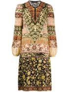 Etro Short Print Mix Dress - Neutrals