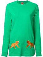 Growing Pains Embroidered T-shirt, Women's, Size: Small, Green, Cotton