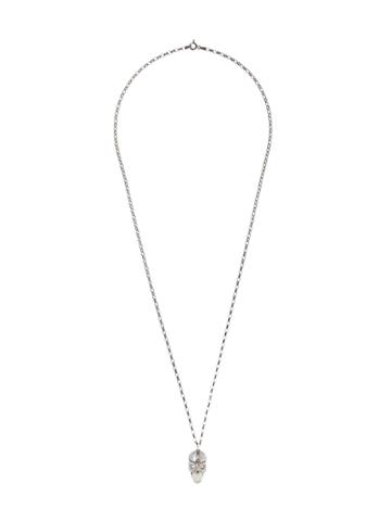 True Rocks Pillbox Skull Pendant Necklace - Metallic