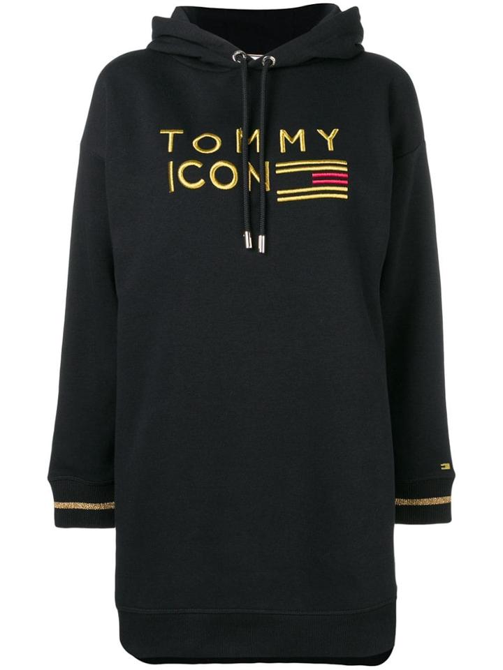 Tommy Hilfiger Loose Elongated Hoodie - Black