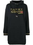 Tommy Hilfiger Loose Elongated Hoodie - Black