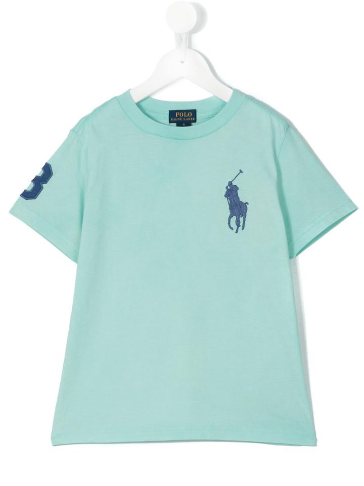 Logo T-shirt - Kids - Cotton - 7 Yrs, Green, Ralph Lauren Kids